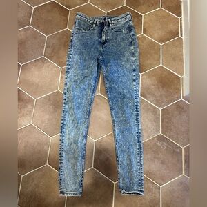 H&M Blue Acid Wash Skinny Jeans